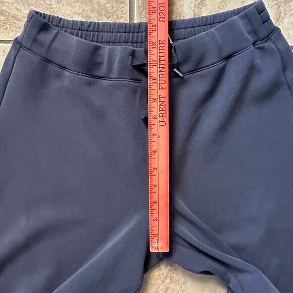Spanx Airluxe Cropped Wide Leg Pant Navy Blue Size XLarge Pull On Elastic Waist - Picture 10 of 12